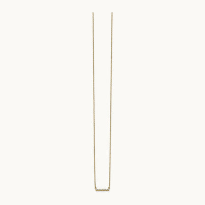 Diamond Bar 18 inch Necklace — 14K Yellow Gold, 0.096 ct