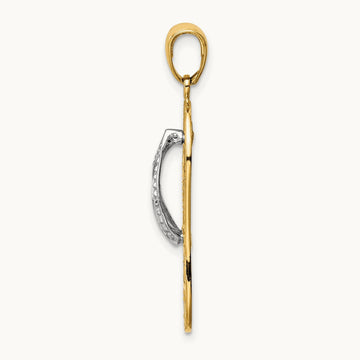 Starfish Flip-Flop Pendant, 14K Two-tone