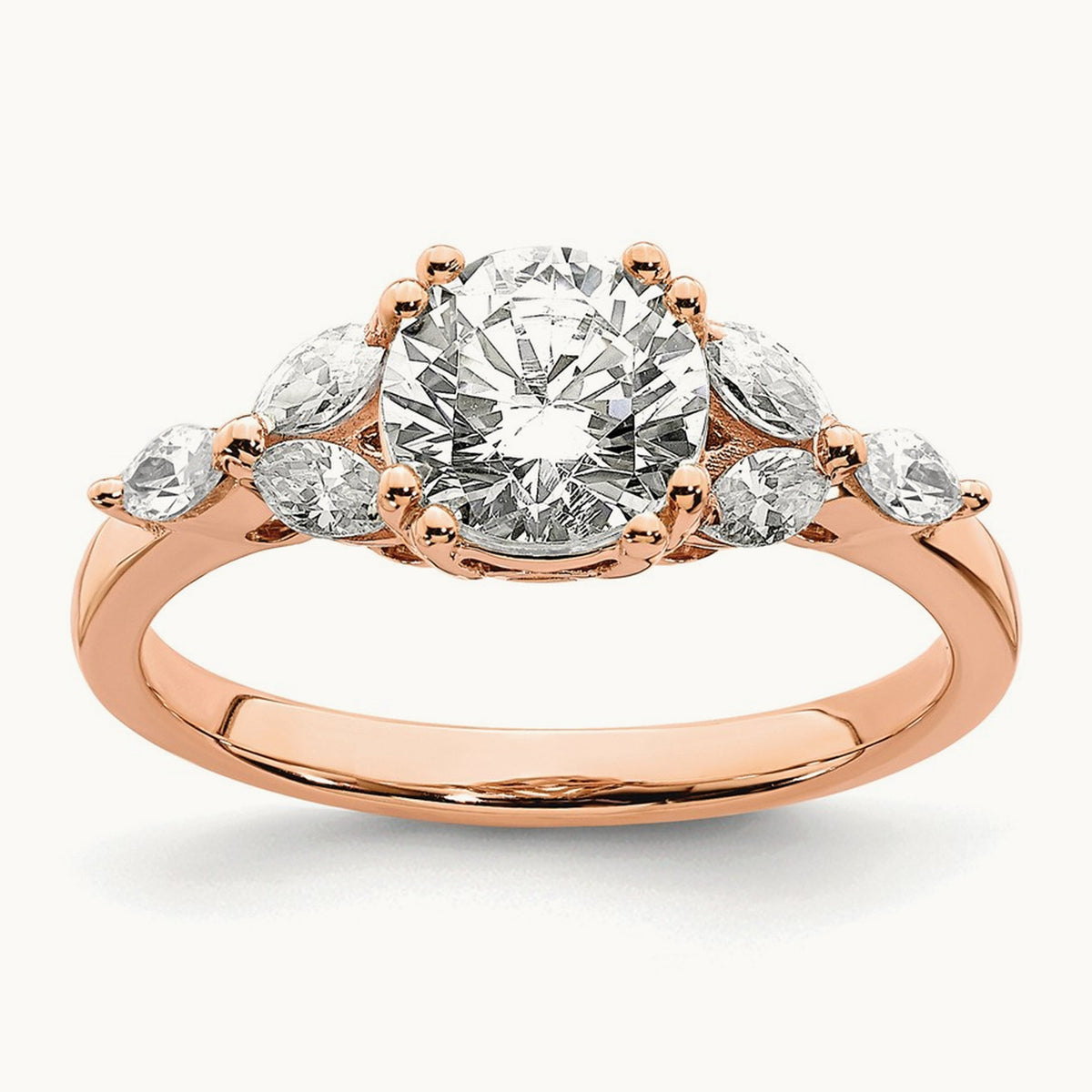 Round Semi-Mount Engagement Ring — 1 ct, 7