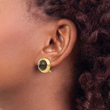 Omega Clip Onyx Non-pierced Earrings — photo set