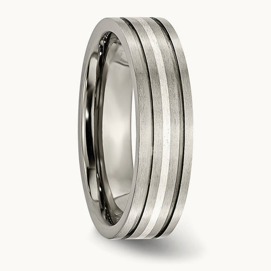 Brushed w/ Inlay Grooved Band — photo set