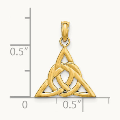 Celtic Trinity Knot Charm in 14K Yellow Gold
