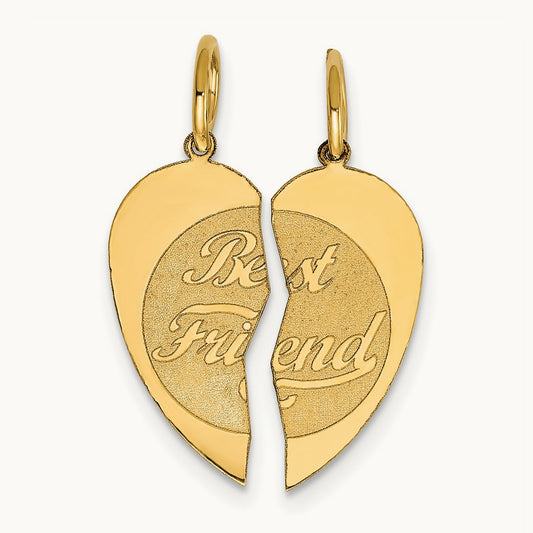 2-piece BEST FRIEND Charm, 14K