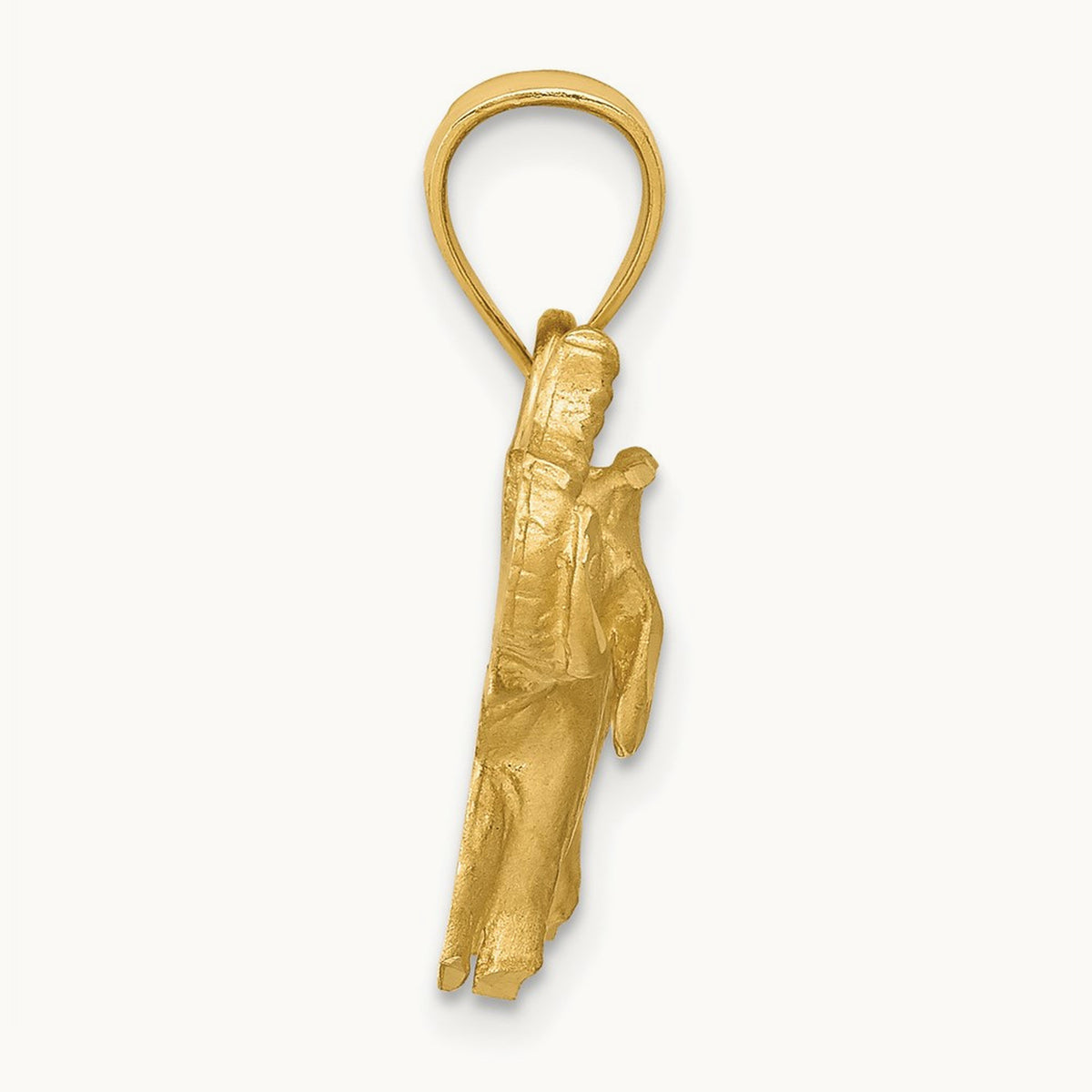 Diamond-cut Elephant Pendant, 14K
