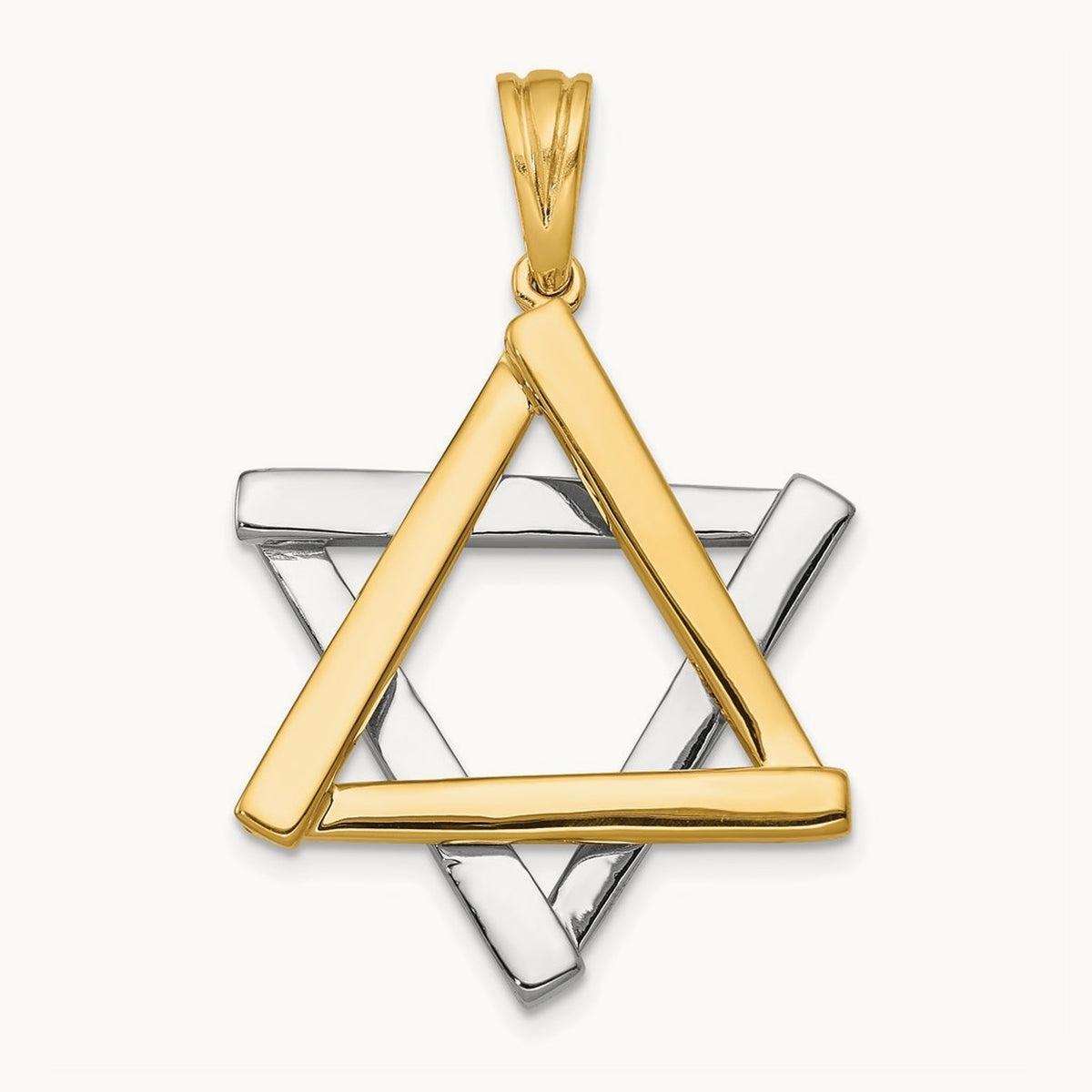 Star Of David Pendant, 14K Two-tone