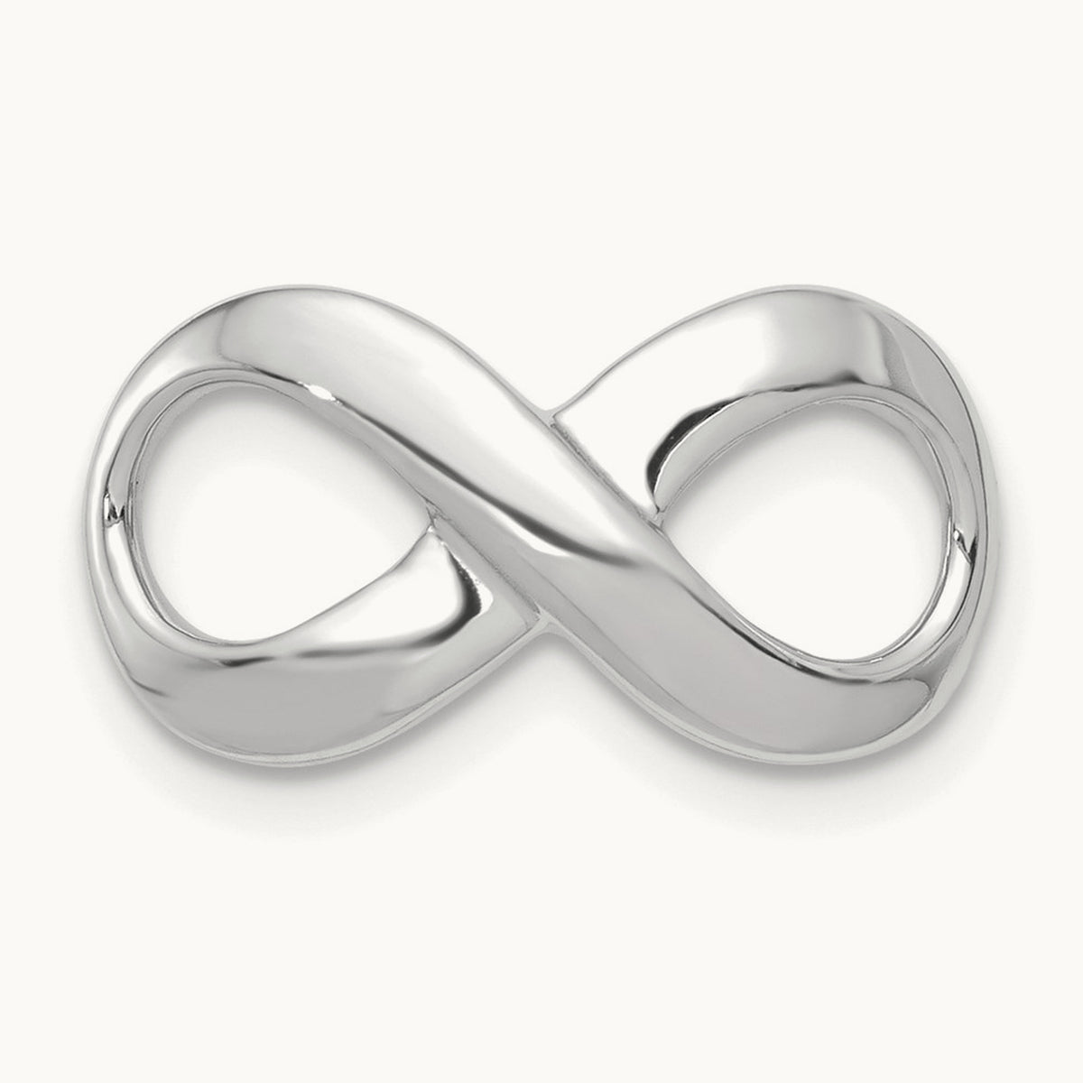 Fancy Polished Infinity Figure-8 Slide — 14K White Gold
