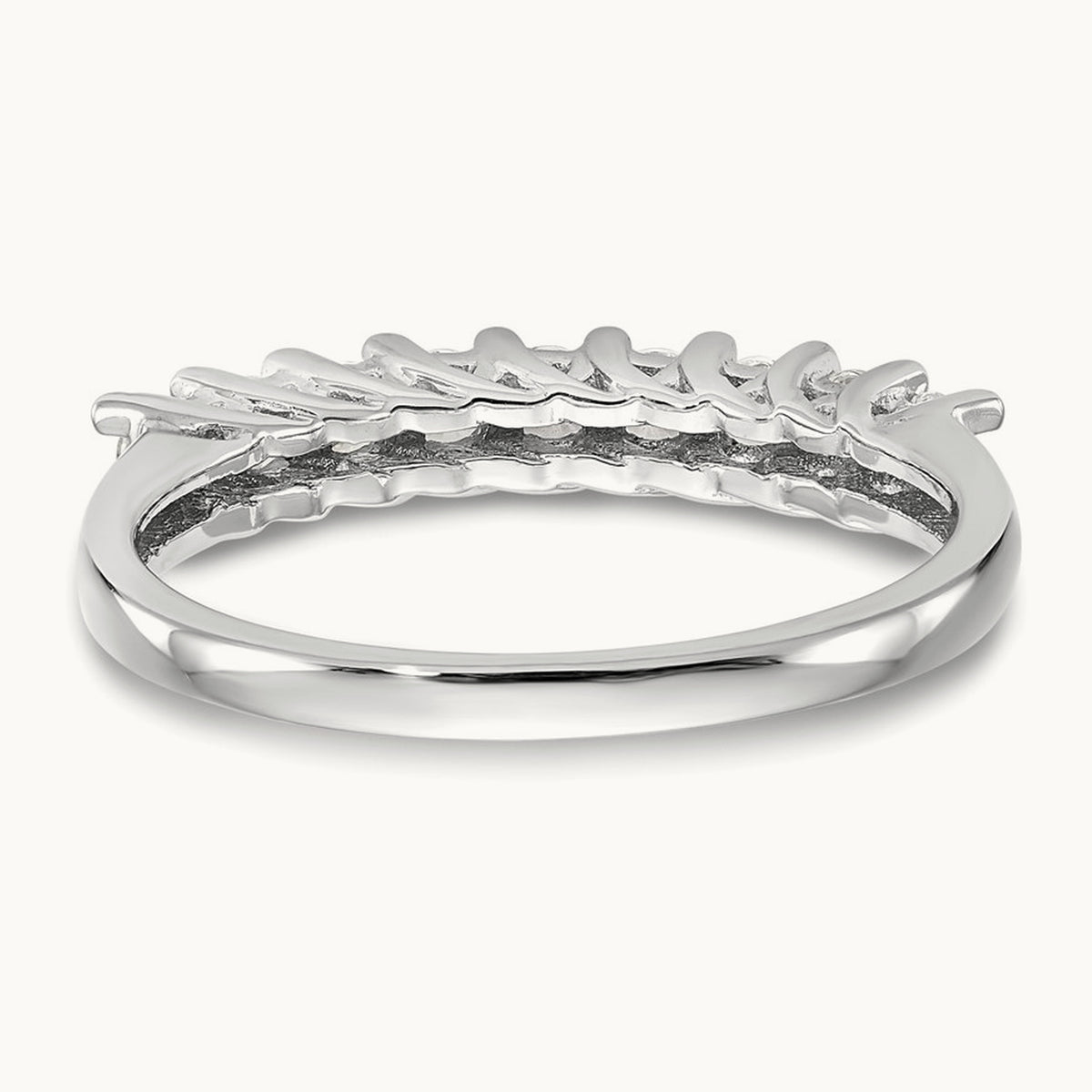 9-Stone Diamond Band, 14K White Gold