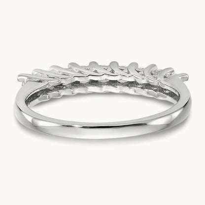 9-Stone Diamond Band, 14K White Gold
