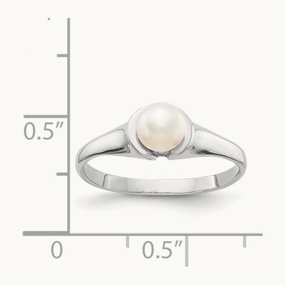 FW Cultured Pearl Ring, 5mm, 14K White Gold