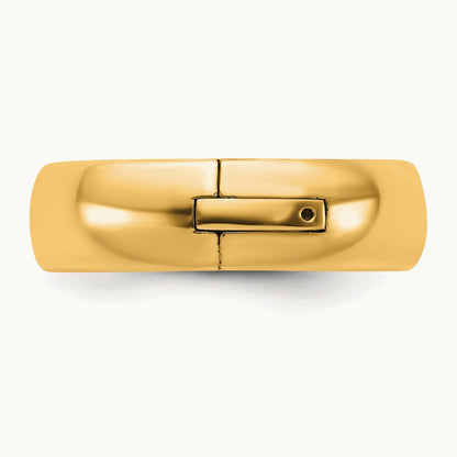 CLIQ Hinged Comfort Fit Wedding Band, 6mm, 14K Yellow Gold