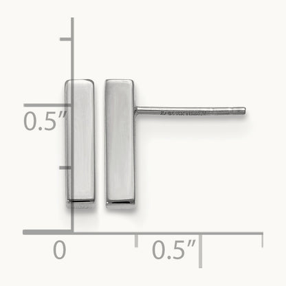 Polished Post Earrings — Leslie's — 14K White Gold