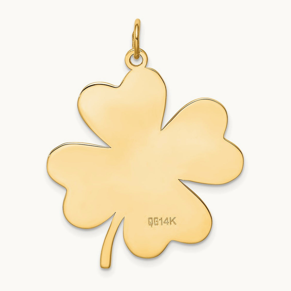 Plain .018 Gauge Engravable Clover Disc Charm — 36mm