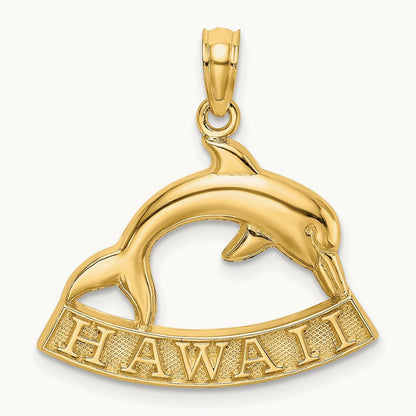 HAWAII Dolphin Charm, 14K