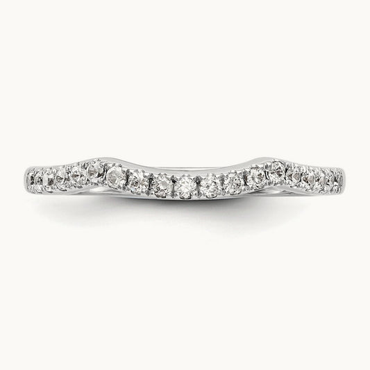 Diamond Wedding Band, 14K White Gold