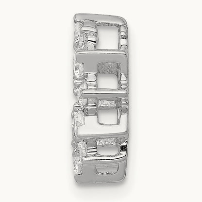 1/2ct. Diamond Fancy Circle Chain Slide, 14K White Gold
