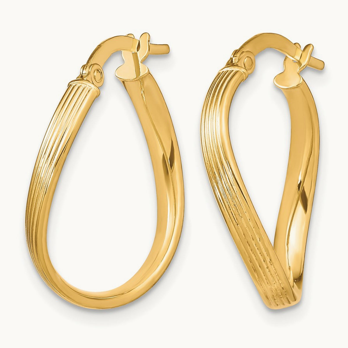 Polished Hinged Hoop Earrings, 10K — Leslie's