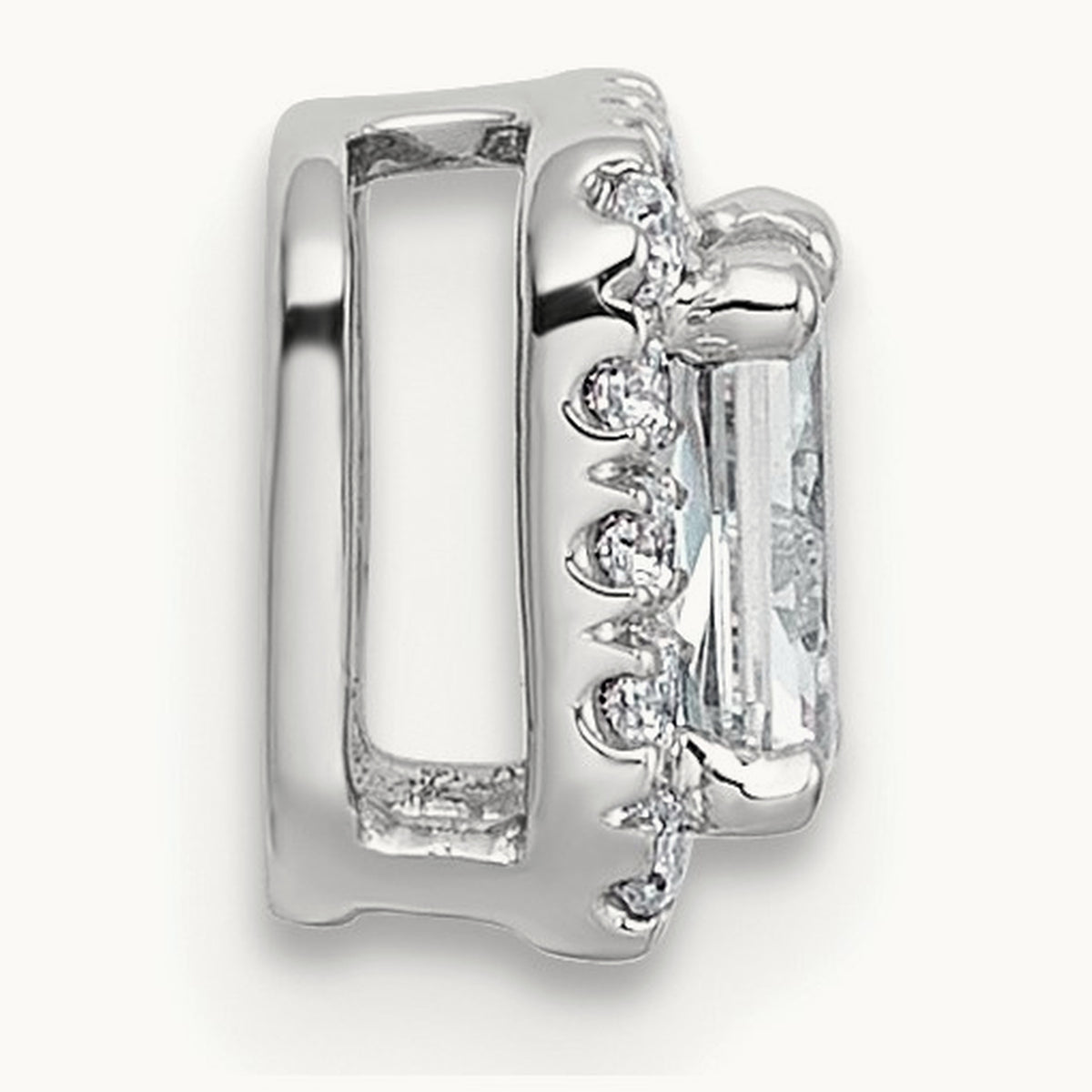 Radiant Halo Chain Slide, 0.25-5.50 ct tw Lab-Grown Diamond — 1/3 ct, VS (Best), 14K White Gold