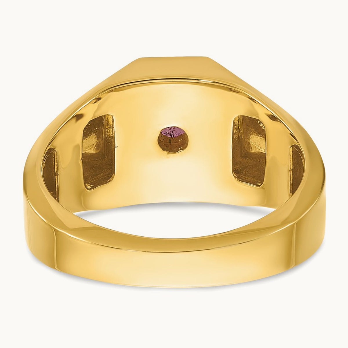IBGoodman Men's Created Ruby Doublet Stone and Diamond Complete Ring, 14K