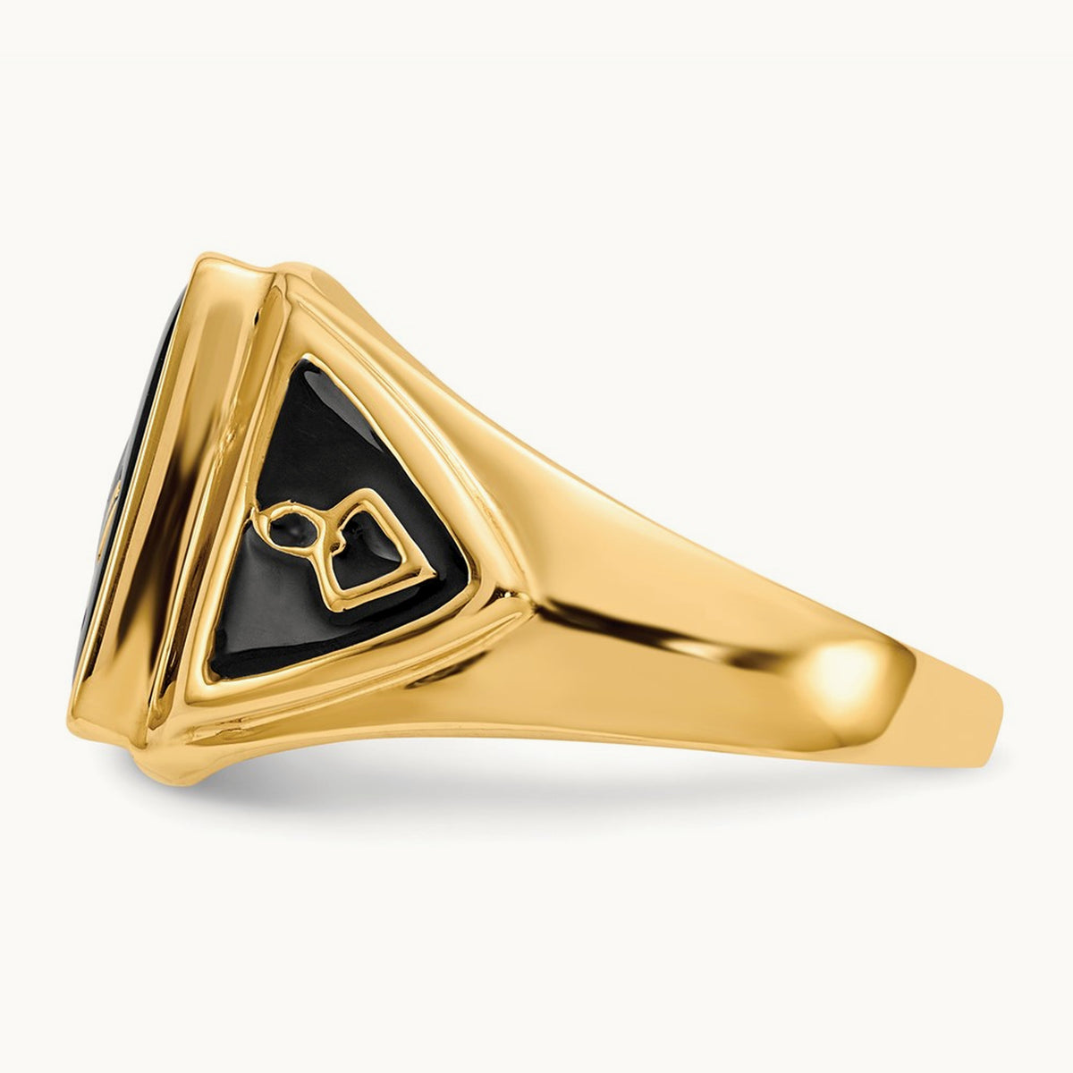 Men's Polished — 14K Yellow Gold, 10