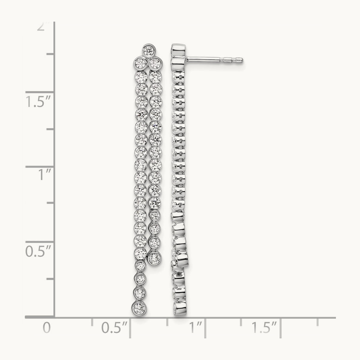 Dangle Post Earrings, 1.50 ct tw Lab-Grown Diamond