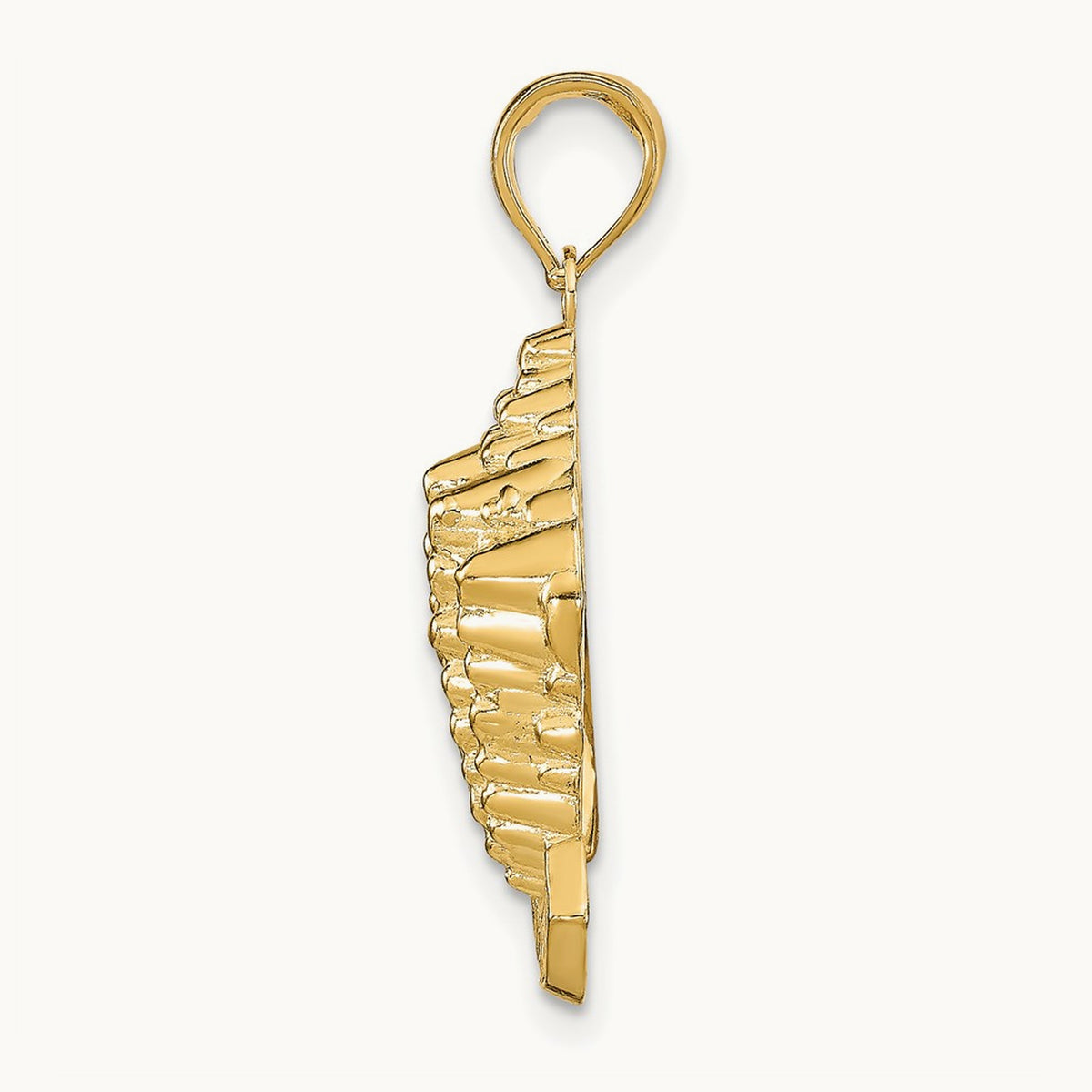 STONE HARBOR, NJ Conch Shell Pendant, 14K