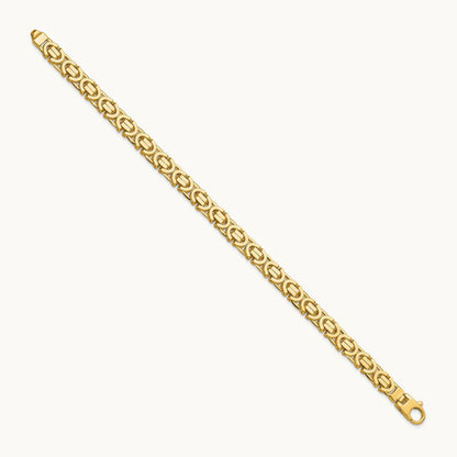 Polished Fancy Link Bracelet, 14K