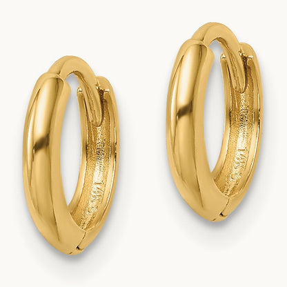 Polished Hinged Hoop Earrings, 14K