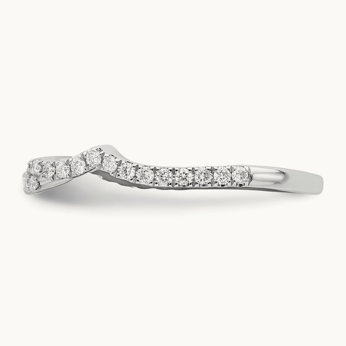Notched Contour Wedding Band — 2/7 ct, 7