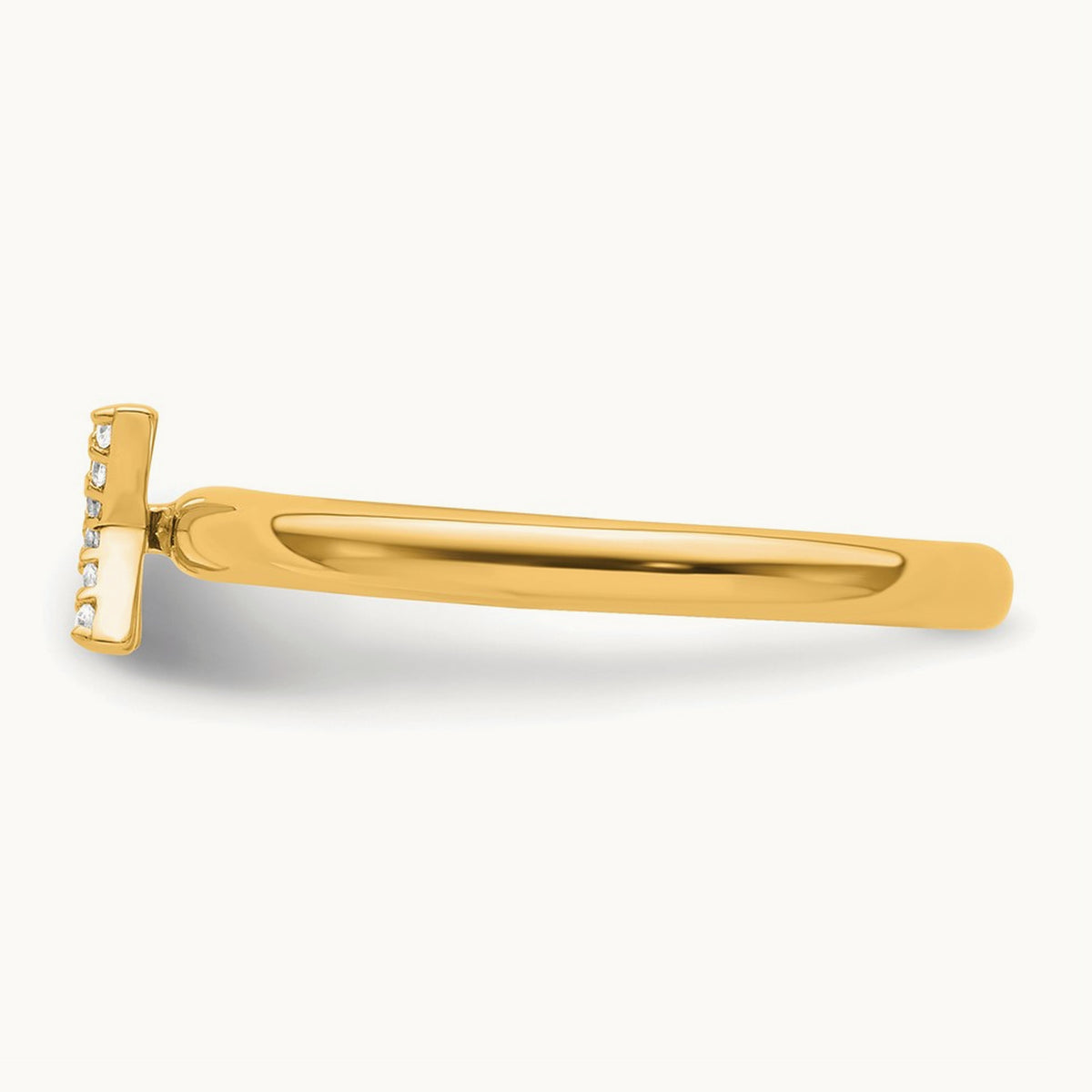 Stackable Diamond Ring — 14K Yellow Gold, X