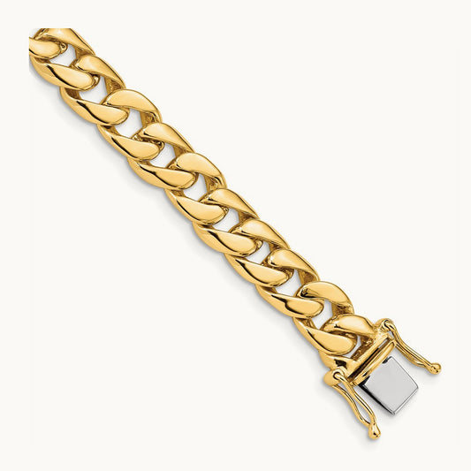Solid Hand-Polished Curb Link Chain — 8.5 inch