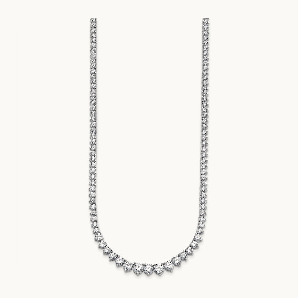 Graduated Tennis Necklace, 15.00 ct tw Lab-Grown Diamond