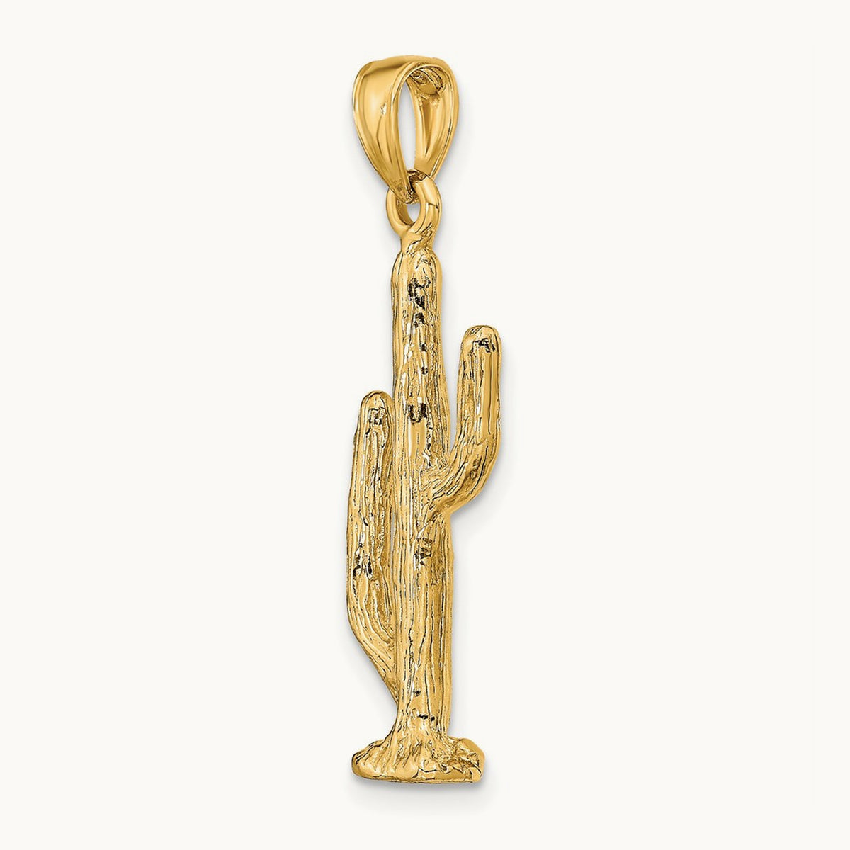 3-D Saguaro Cactus Charm, 14K