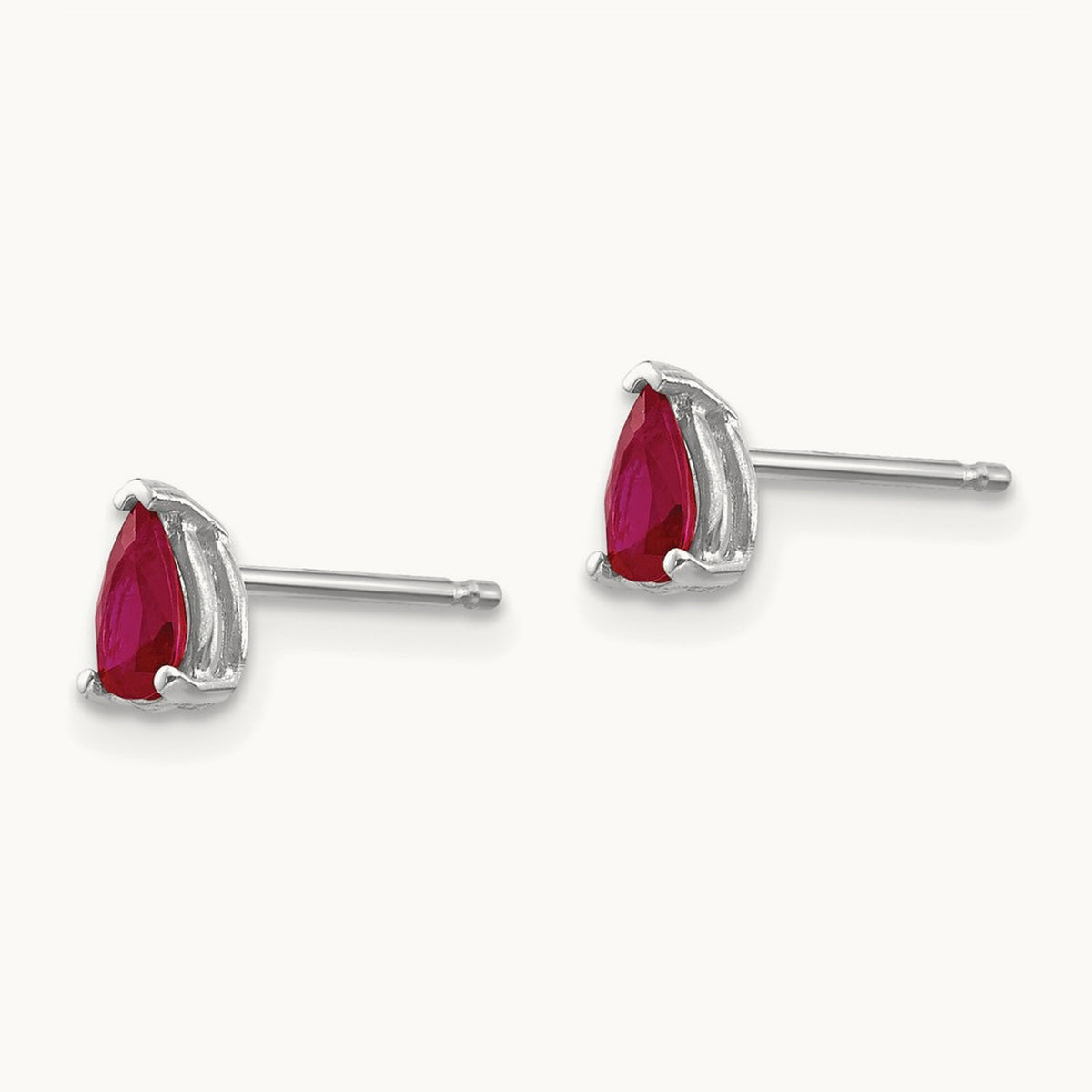 Ruby Ruby Earrings in 14K White Gold