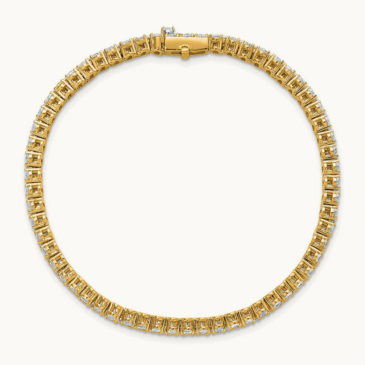 Tennis Bracelet, 5.00 ct tw Lab-Grown Diamond — 14K Yellow Gold