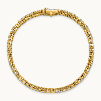Tennis Bracelet, 5.00 ct tw Lab-Grown Diamond — 14K Yellow Gold