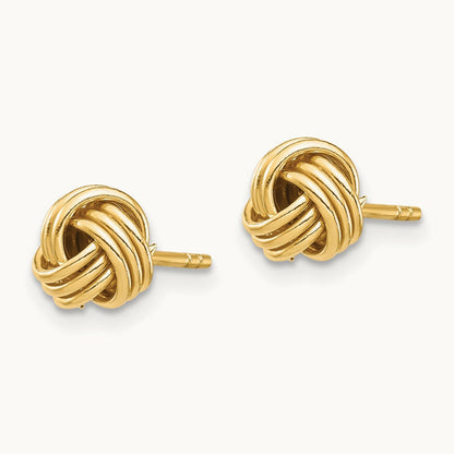 Love Knot Post Earring — 14K Yellow Gold