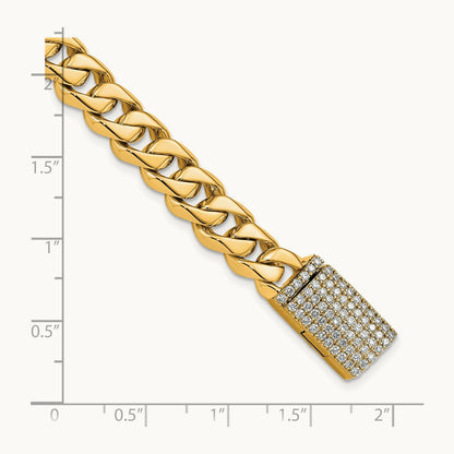 Hand-polished Traditional Link Diamond Clasp Chain — 8.5mm