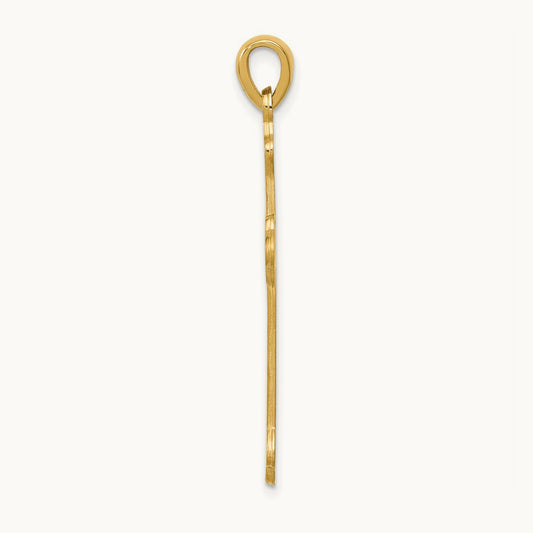 Budded Cross Pendant, 14K