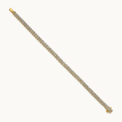 Tennis Bracelet, 5.00 ct tw Lab-Grown Diamond — 14K Yellow Gold