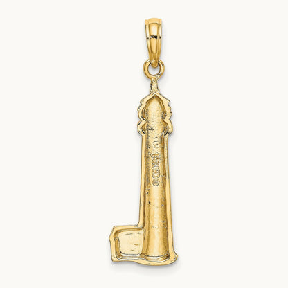Polished Cape May Lighthouse Charm, 14K