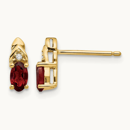 Garnet and Diamond Earrings — photo set
