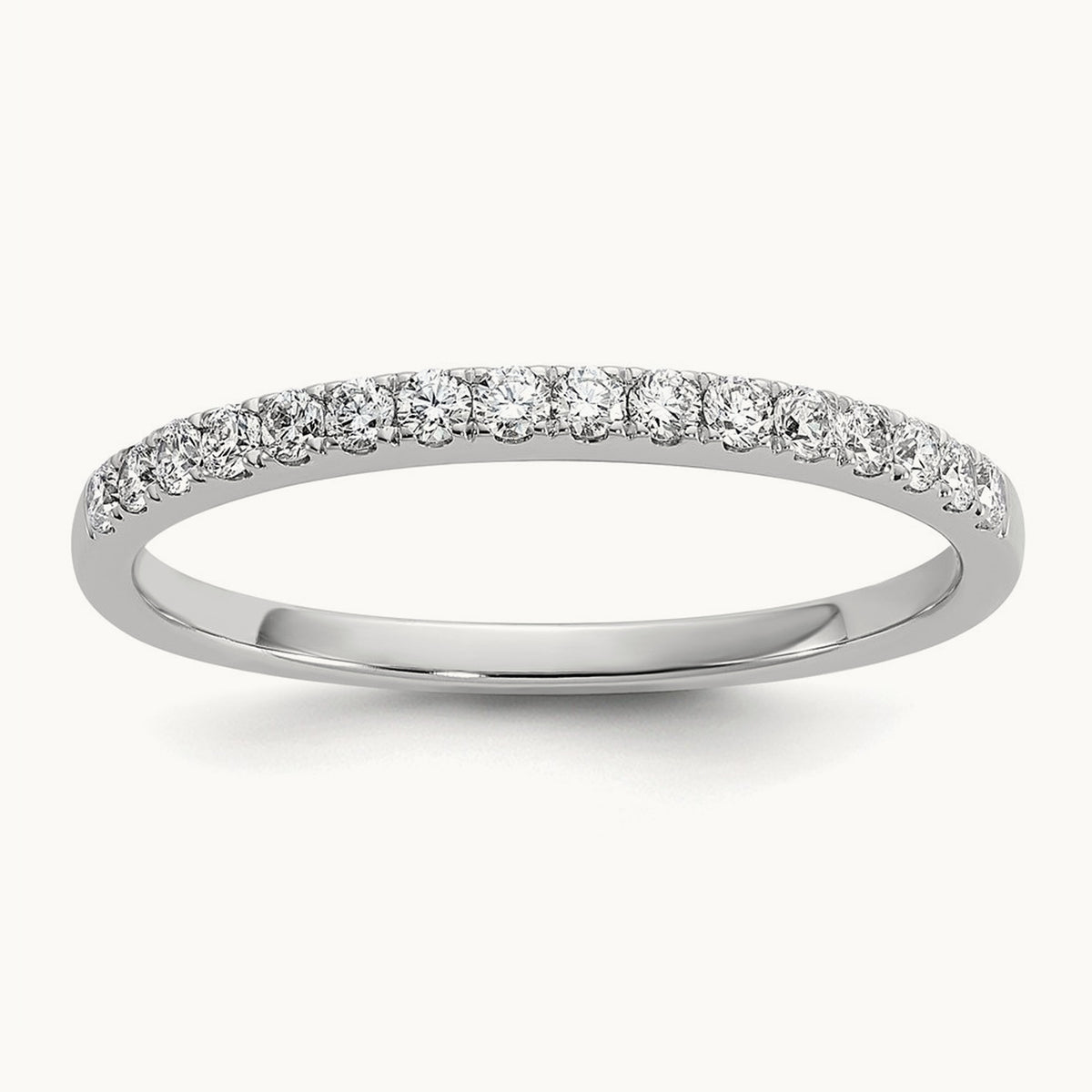 Diamond Wedding Band — 14K White Gold, 7
