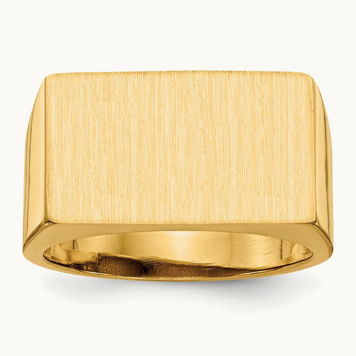 Open Back Mens Signet Ring — photo set