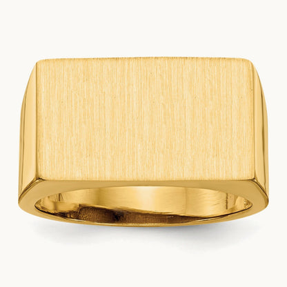 Open Back Mens Signet Ring — photo set