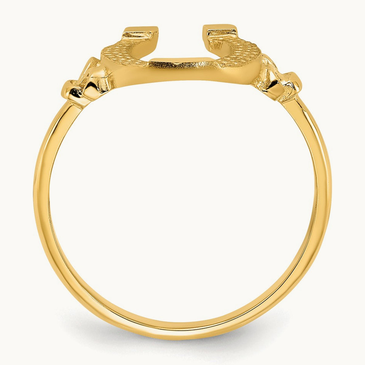 Polished Horseshoe Ring, 14K