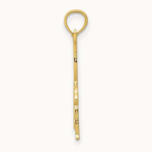 Solid Polished Gymnast Pendant — 25mm
