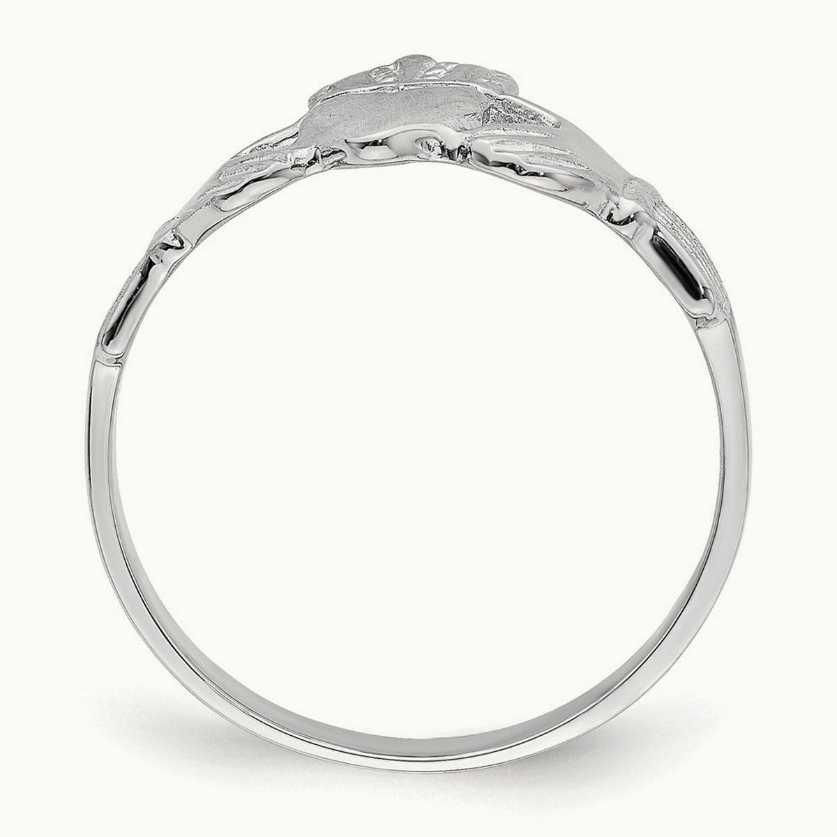 Claddagh Ring, 14K White Gold