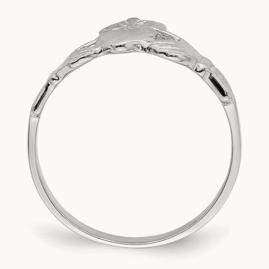 Claddagh Ring, 14K White Gold