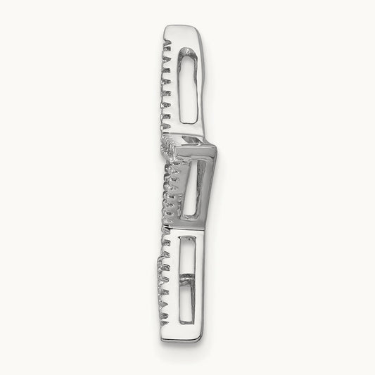 Large Diamond Star Chain Slide, 14K White Gold
