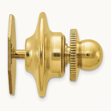 Men's Grooved Design Tie Tac, 14K